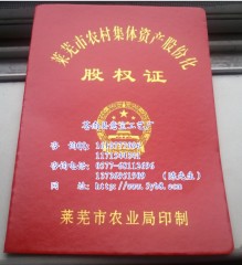 制作股权证书,定做印刷股权证,证书制作厂