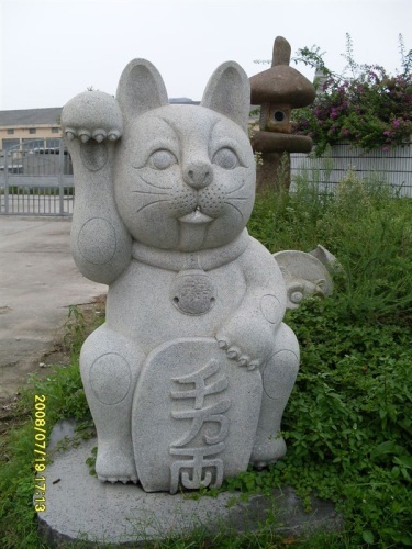 四川招财猫石雕像