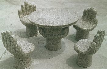 四川手形石桌椅石材石雕