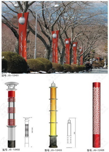 中華燈風格的濰坊路燈​在很多景區大放異彩