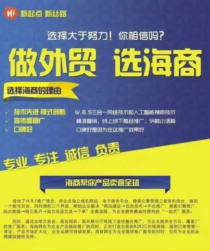 网络推广选海商网的W.B.S三者合一全网营销