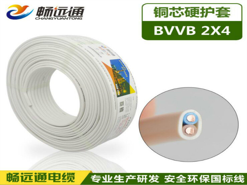 电源线 BVVB2*4平方家装护套照明线 护套硬线