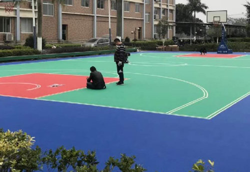 篮球场施工