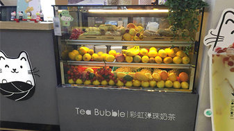 绿零合作案例:广州 彩虹弹珠奶茶 (工作台冷柜)