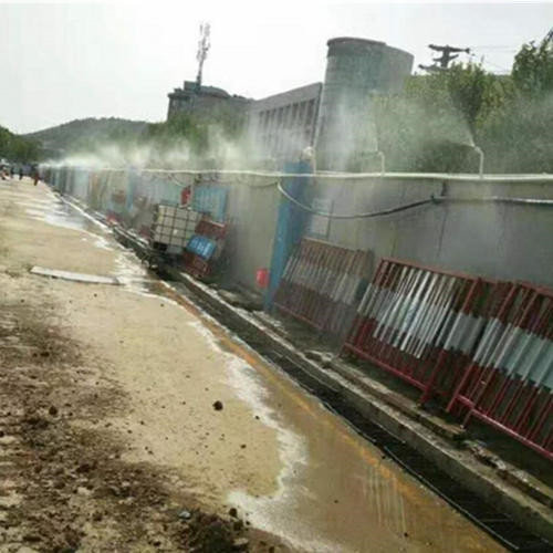 海南围挡喷淋——高压喷雾降尘系统的应用效果