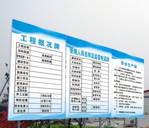 柳州工地安ｑ标志牌的设置