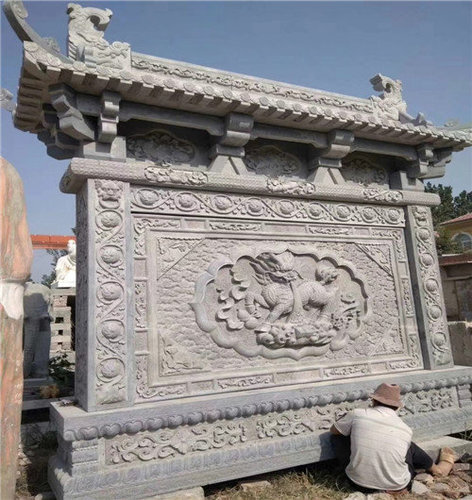 柳州石材雕刻——石雕照壁雕塑