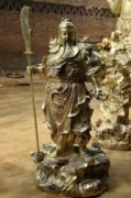 广西铜像雕塑——不同姿势的铜关公像