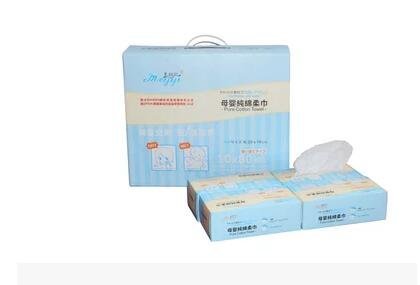美姬肌母婴棉柔干巾抽纸巾洁面巾口水巾干湿两用