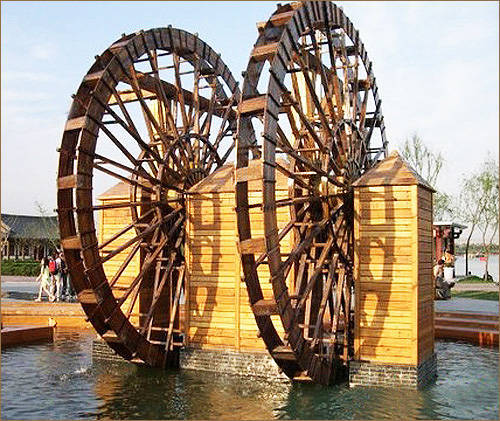 荷兰水车 荷兰风车