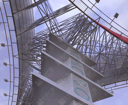 网架结构单立柱广告牌